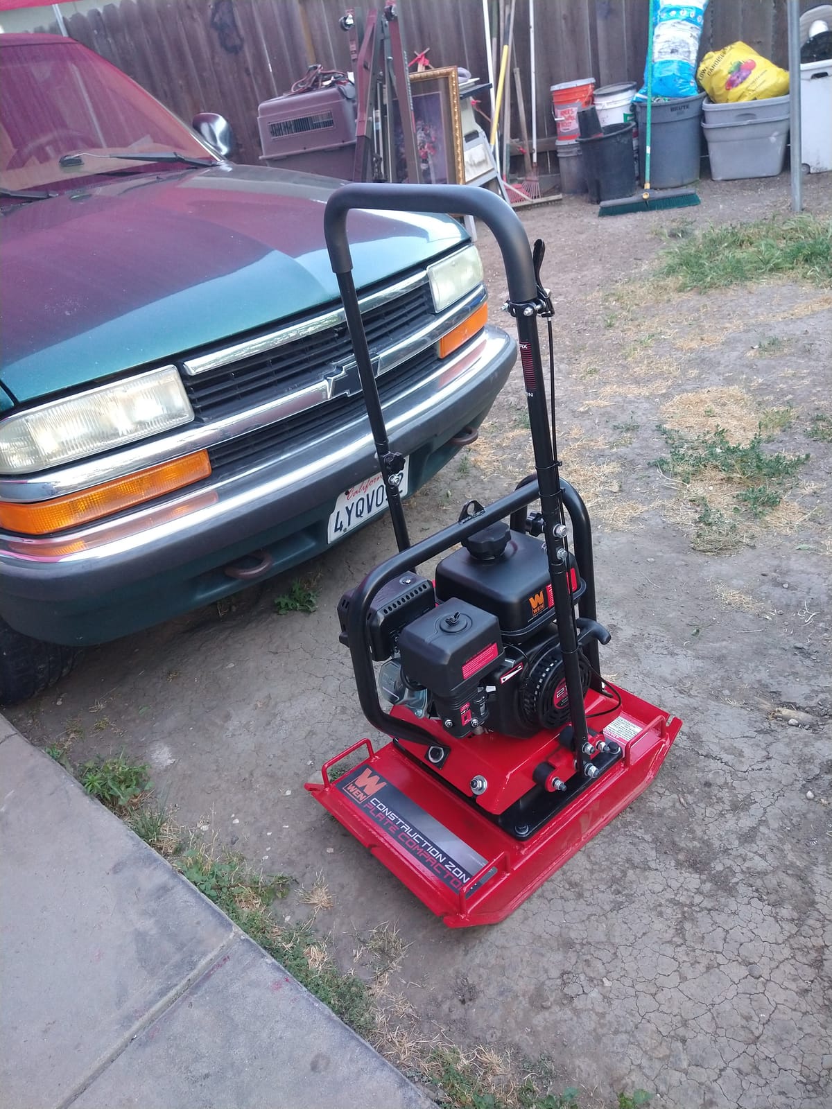 WEN Plate Compactor, 7HP, 212cc, with Wheel Kit and 4496-Pound Compaction Force (56012) customer photo 1