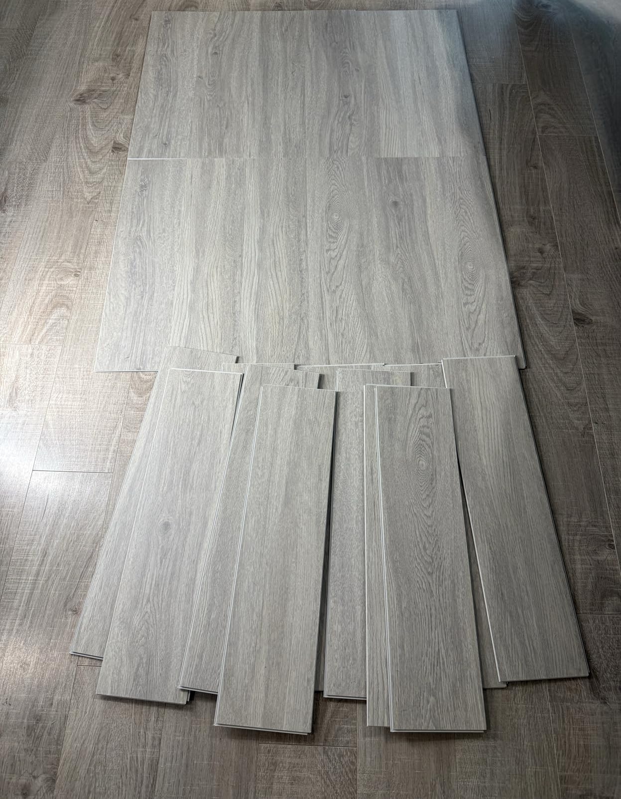 Art3d Click-Lock Wood SPC Floor Planks, 24 x 6 Inch, 24-Pack, Ash Brown | Premium Vinyl, Waterproof, Interlocking, Wood Textured, Fade Resistant, Tool-Free, Ideal for Bedroom, Living Room, Kitchen customer photo 2