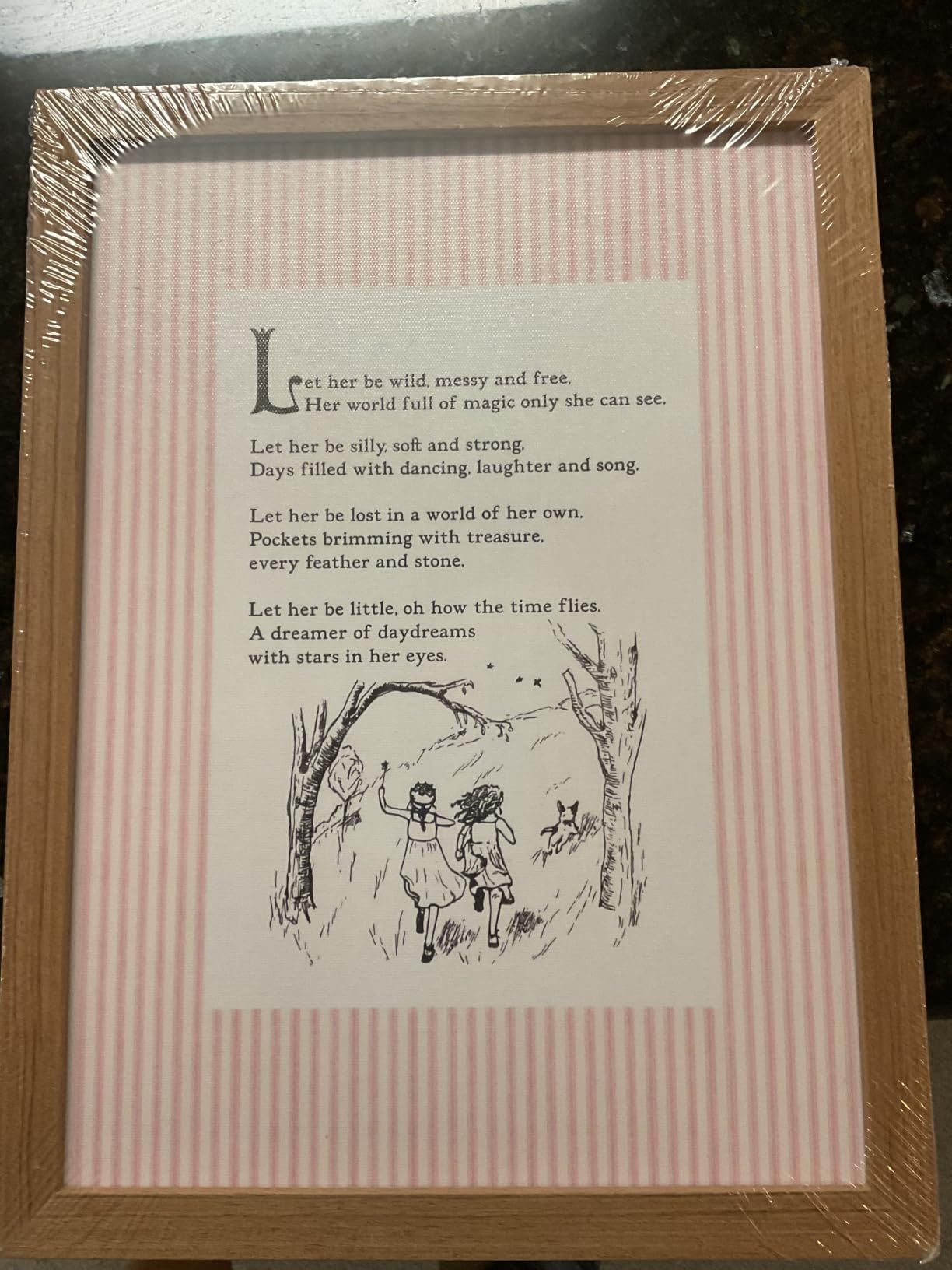 Framed Vintage Nursery Canvas Wall Art Be You Poem Watercolor Wall Decor Growth Enlightenment Nursery Painting Picture Cottagecore Sketched Kids Poem Art Print for kids Room Playroom Home Decor customer photo 2