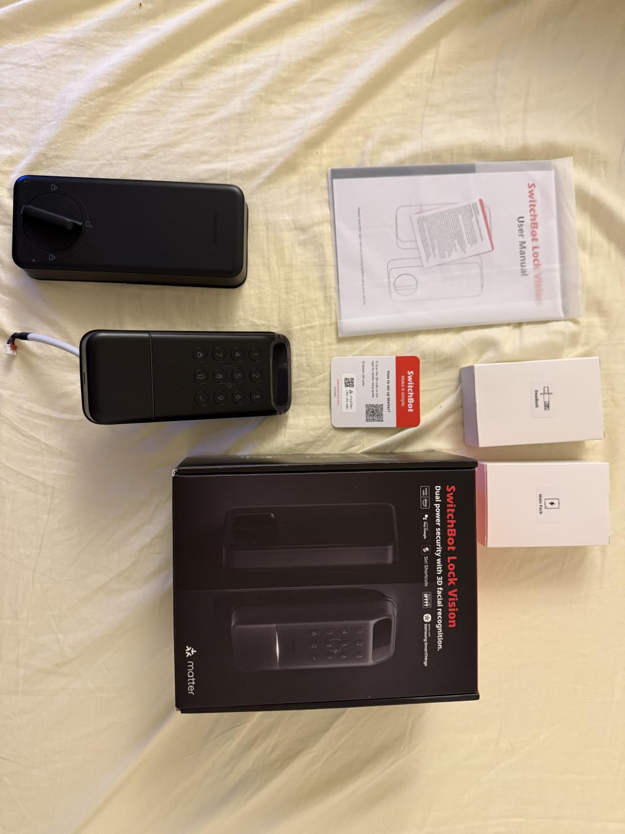 SwitchBot Lock Vision, 3D Face Recognition Smart Lock, Hands-Free Keyless Entry Deadbolt, DualPower 12-Month Battery, WiFi No Hub Required, Matter Over WiFi, Works with Apple Home, Alexa, Google customer photo 2
