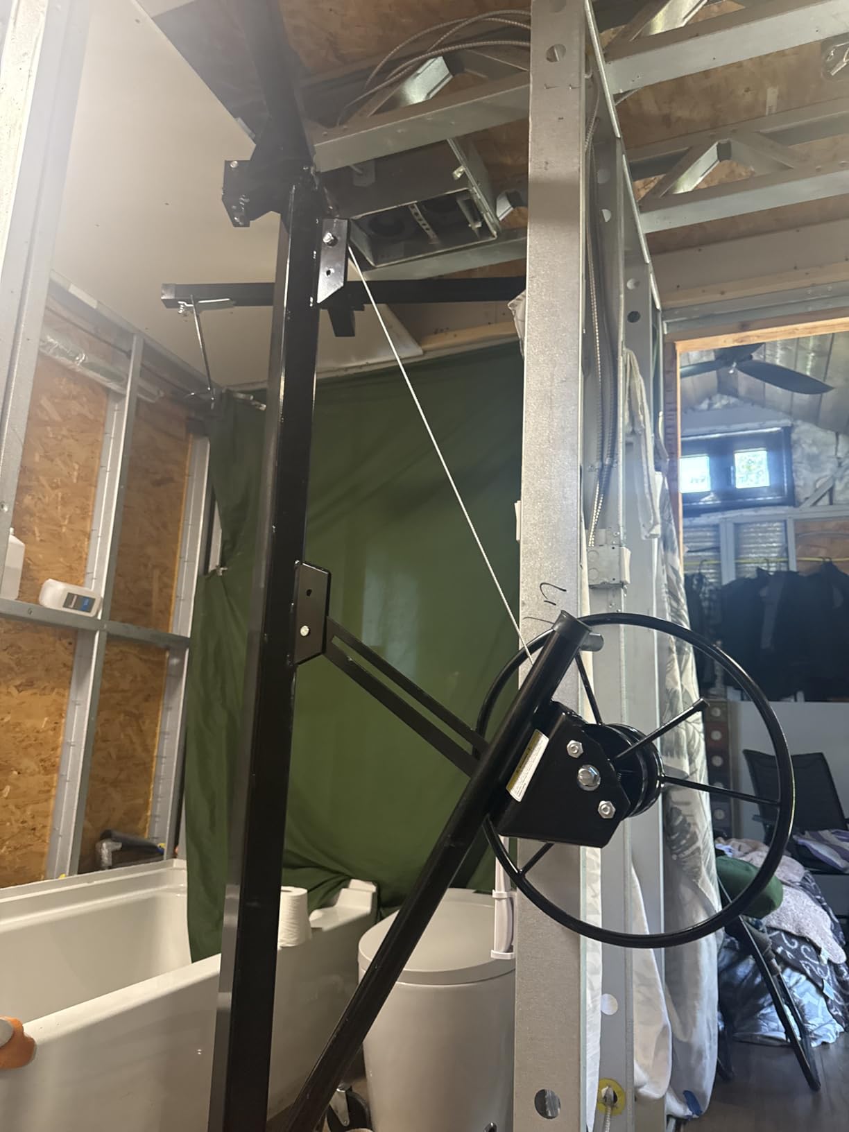 11 ft Drywall Lift, Drywall Rolling, 150 LBS Sheetrock Lift Drywall Lifter, Heavy Duty Drywall Lift Panel Hoist Jack With 360° Adjustable Telescopic Arm & 3 Lockable Wheels customer photo 2