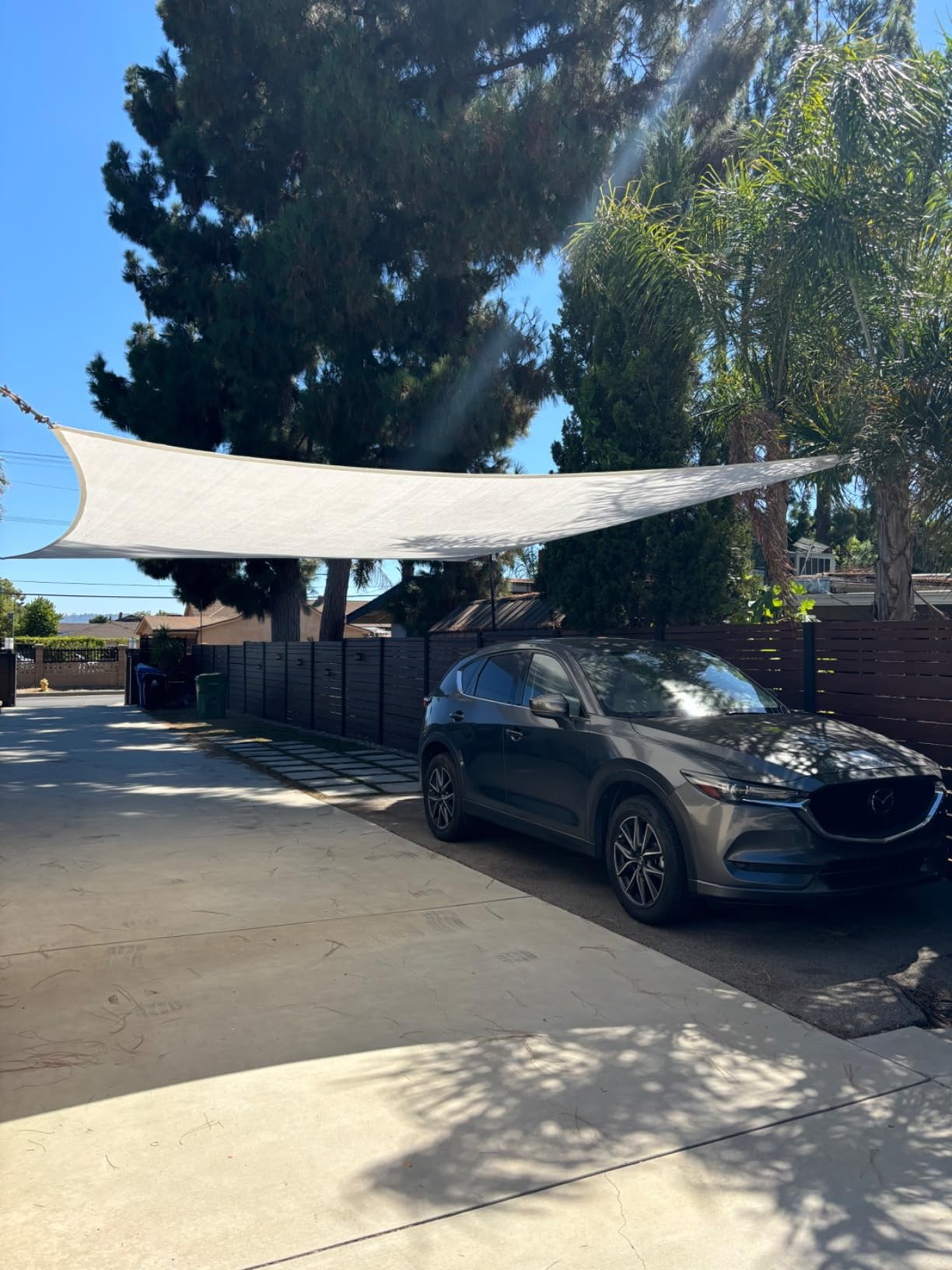 Royal Shade 16' x 20' Beige Rectangle Sun Shade Sail - 200GSM HDPE Sun Sail Outdoor Canopy - 95% UV Block & Breathable Mesh for Carport, Patio and Garden customer photo 2