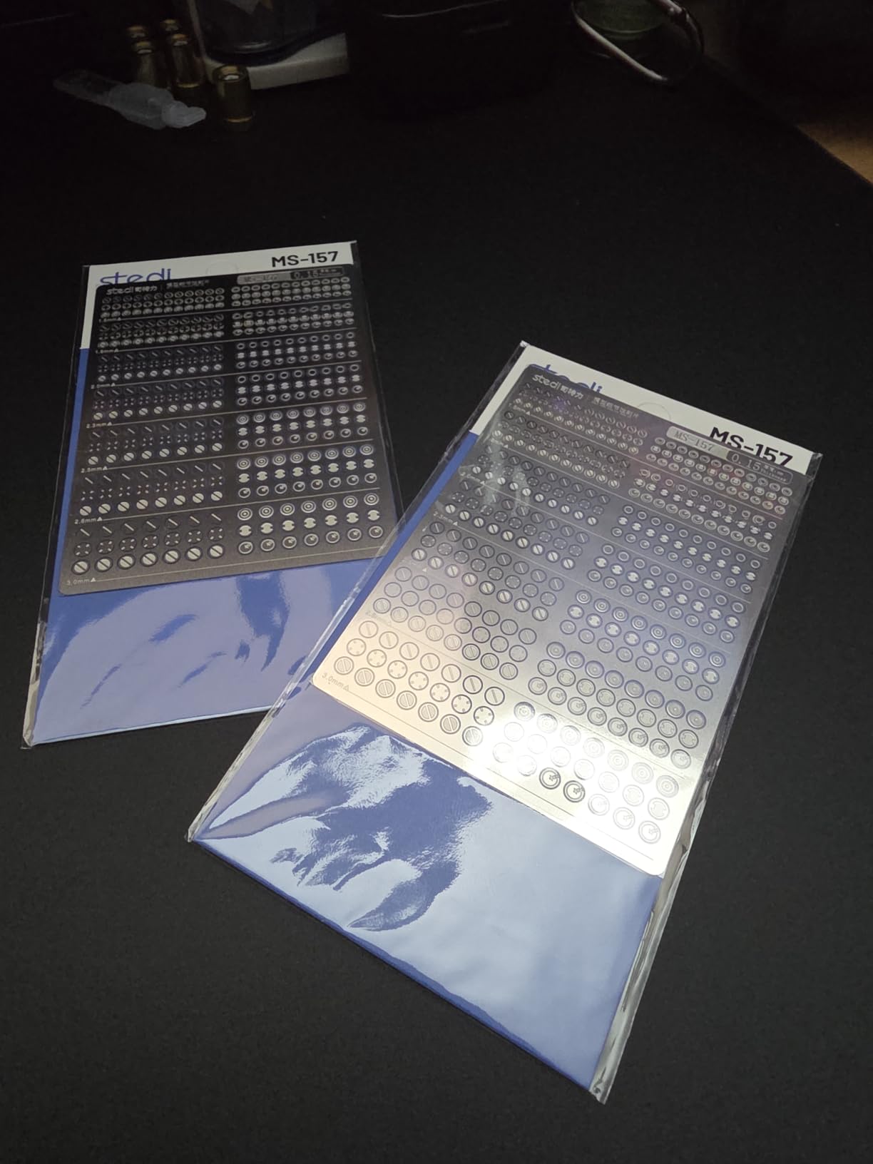 stedi Model Photo Etched Parts, Metal Detail Upgrade Parts, Gundam Upgrade Kit, Photo Etch Set, for Gundam Models, 1/100 MG, 1/144 RG, RE, and HG Models, Model Customization Kit, 390PCS (2 Sheets) customer photo 2