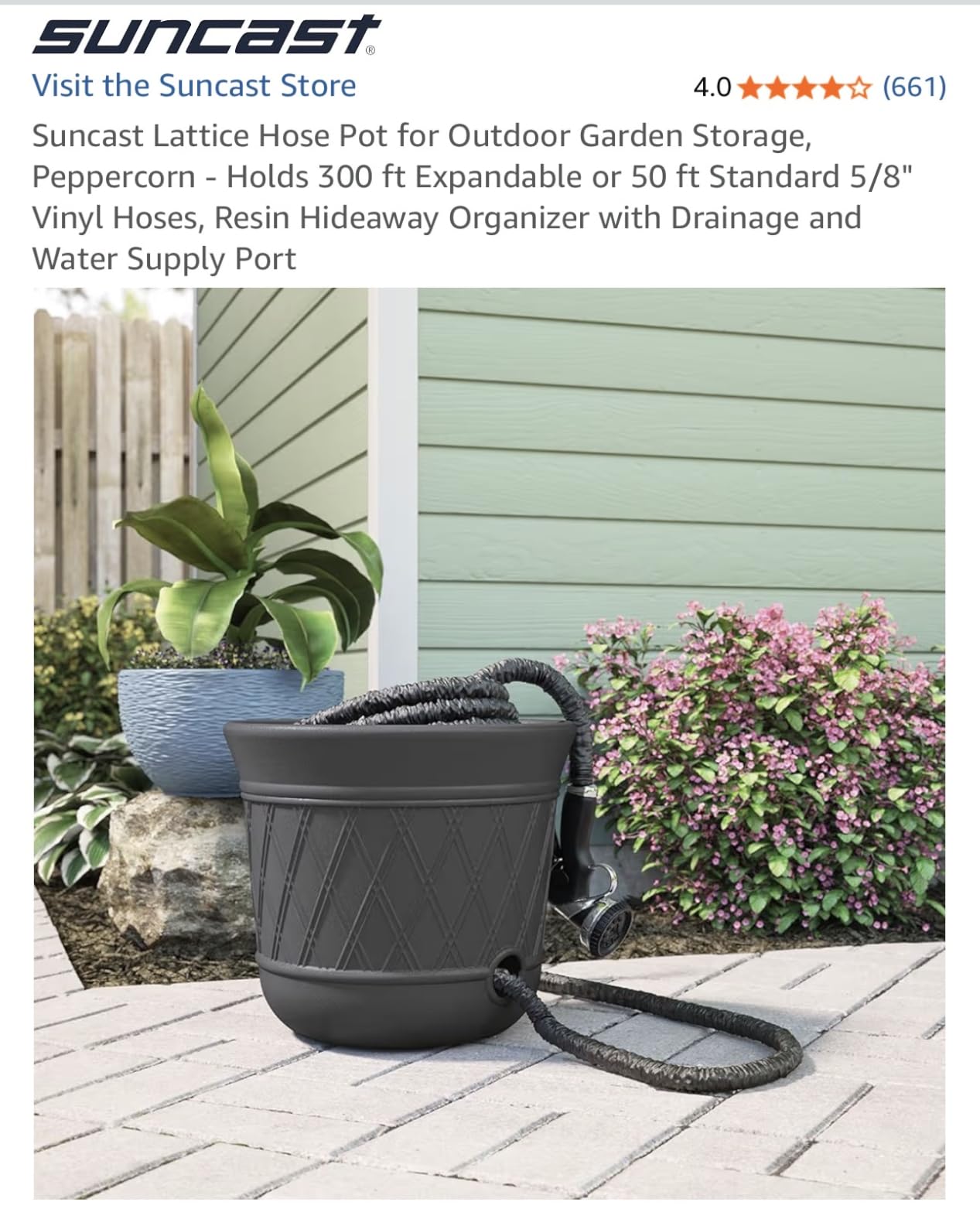 50FT Ultra Lightweight Garden Hoses, Durable & Flexible Water Hose, All-Weather Kink-Free Garden Hose, Abrasion Resistant Garden Hoses Pipes for Garden, Yard, Lawn, Boat, RV, Camper, Outdoor (50Ft) customer photo 1