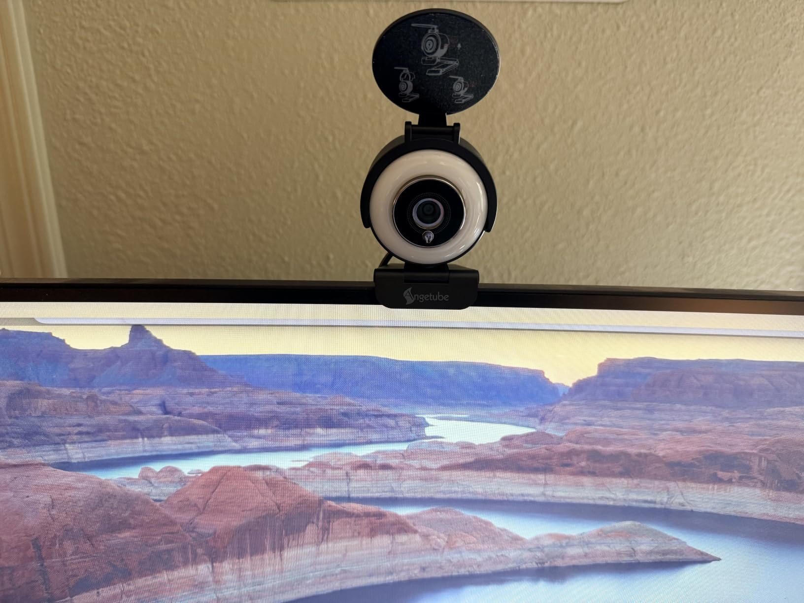 Angetube 4K Webcam with Ring Light, Computer Web Camera for Desktop, Laptop | 4K@30FPS, PDAF Autofocus, 1080P@60FPS, 2 Microphones, USB-A/C, Privacy Cover, Streaming Web Cam for PC Mac, Zoom Teams Twitch customer photo 1