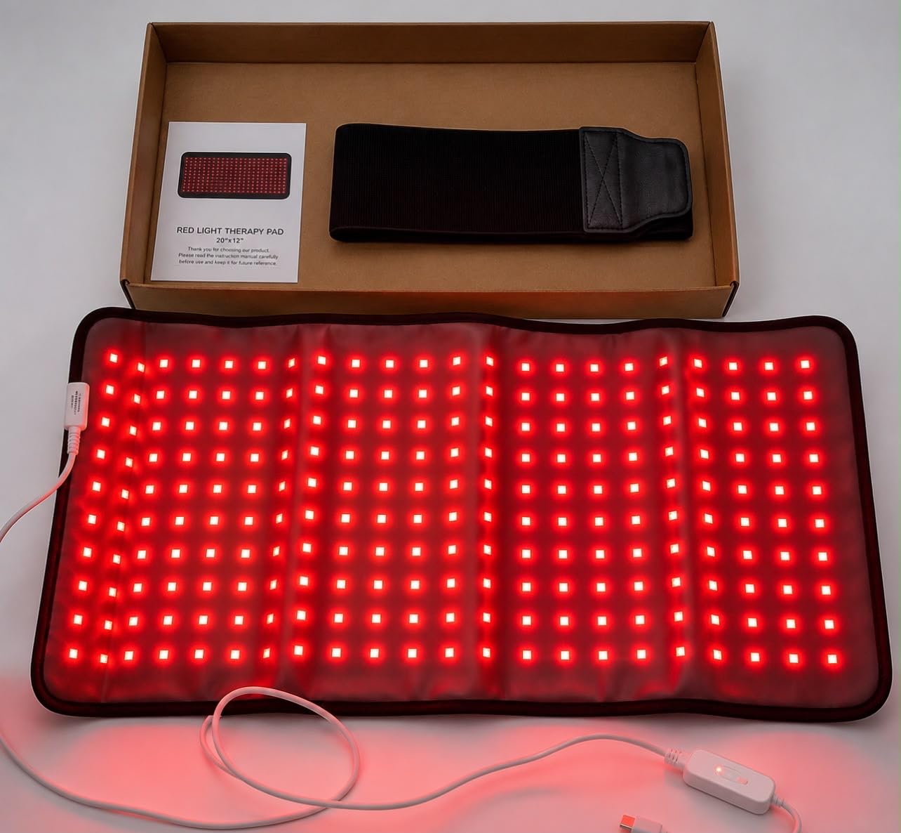Full Body Red Light Therapy Mat with 3207 LEDs, 74.8