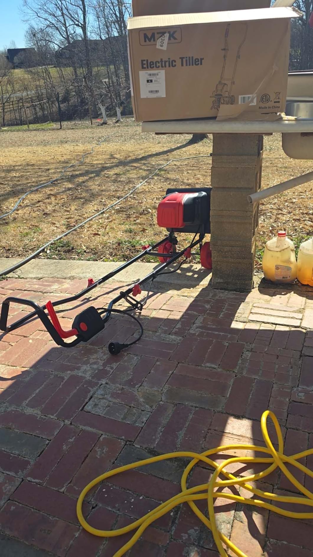 MZK 12-Inch 10.5A Electric Tiller Cultivator, Garden Rototiller 8-Inch Depth | Lightweight corded rototiller for soil digging, garden beds, lawns, and yard cultivation. customer photo 2