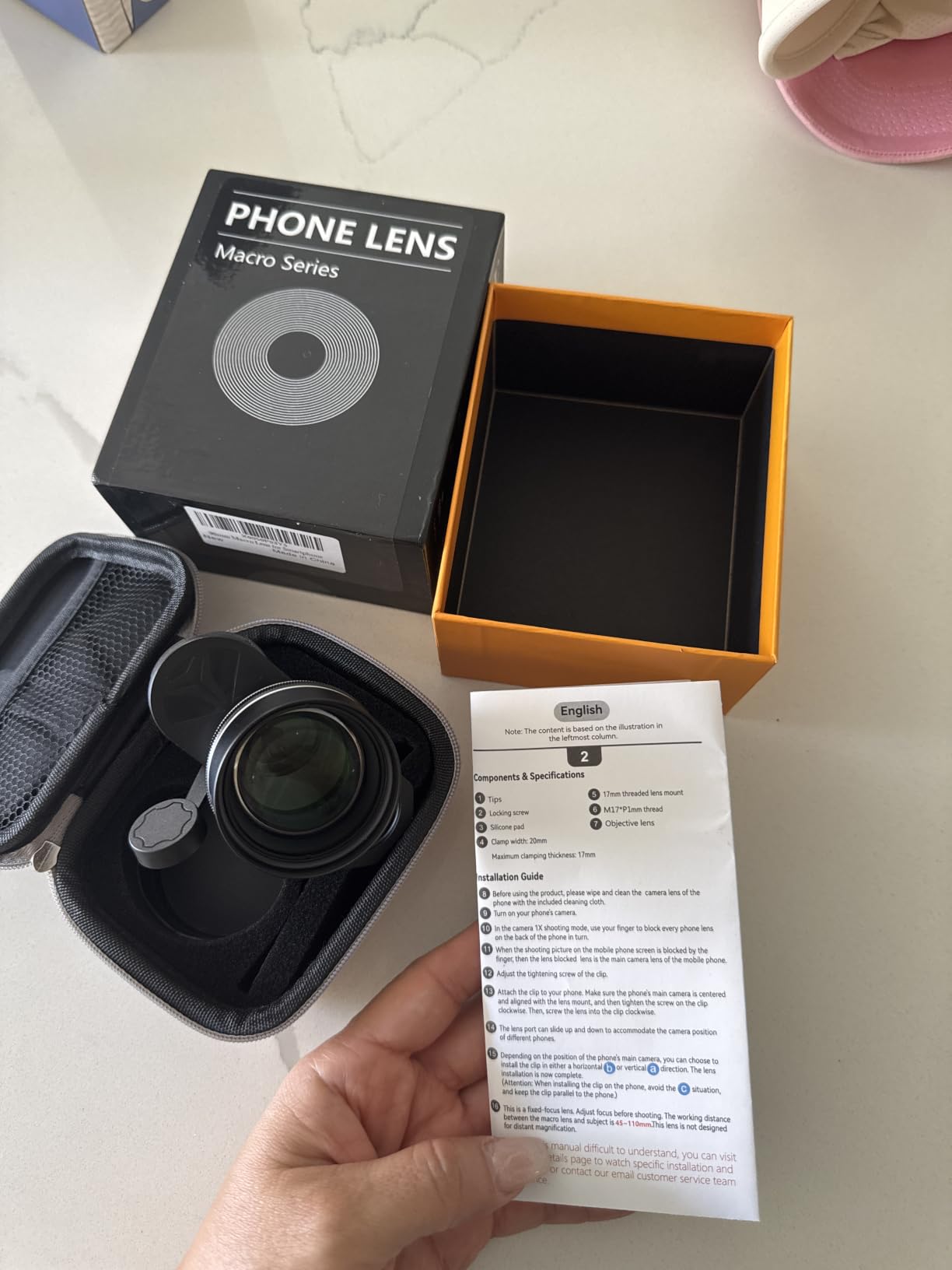 90mm Macro Lens for Smartphone, 10X Phone Lens for iPhone & Android | Clip-on Macro Lens Kit, F1.05 Aperture, 90mm Working Distance, 6-Element Glass, AR+AF Coating, Aluminum Housing customer photo 2