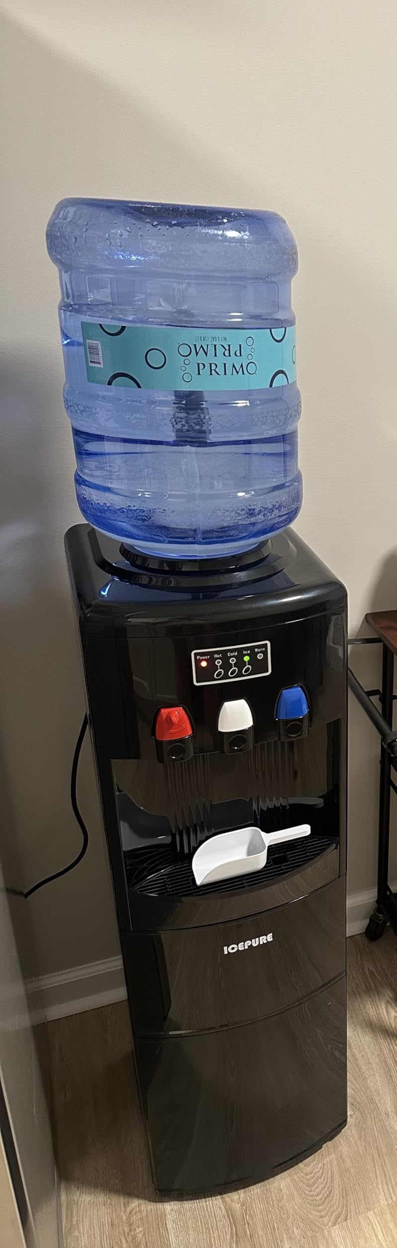 ICEPURE 4-in-1 Bottom Loading Water Cooler Dispenser with Ice Maker | Fits 3 & 5 Gallon Bottles, Hot & Cold Water with Child Lock, 33 lbs Daily Output for Home and Office customer photo 1