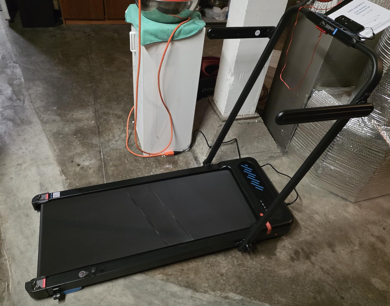 WELLFIT Walking Pad with 12% Auto Incline & Handle Bar, Foldable Treadmill | 375+ LBS Capacity, 40