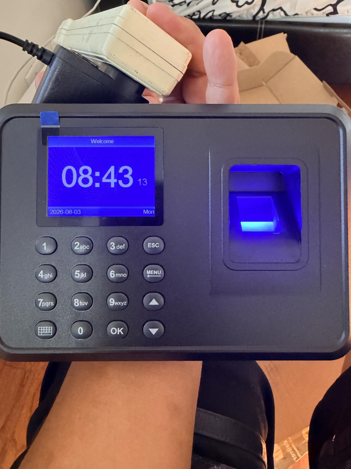Time Clocks for Employees Small Business, Fingerprint Time Clock | Attendance Machine with PIN Code Biometric Punch Clock for Office, No WiFi Needed, 0 Monthly Fees, Clock in and Out System customer photo 1
