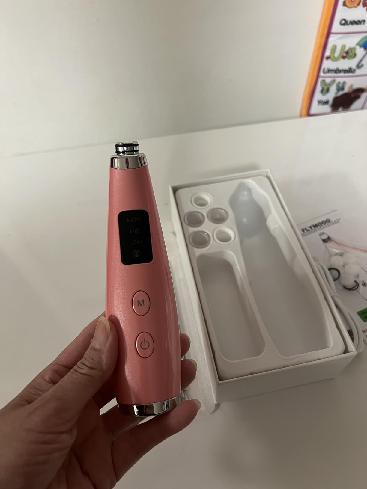 Blackhead Remover Pore Vacuum with 3 Suction Levels, 5 Probes (Pink) | Portable Facial Pore Cleaner - Rechargeable Blackhead Remover Tools for Women & Men customer photo 2