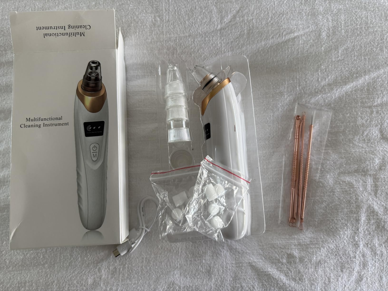 2026 Blackhead Remover with 5 Suction Heads & 4 Gold Extraction-Khaki customer photo 2