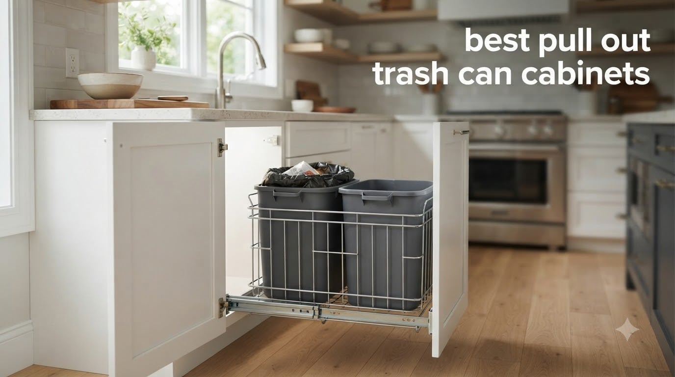 best pull out trash can cabinets