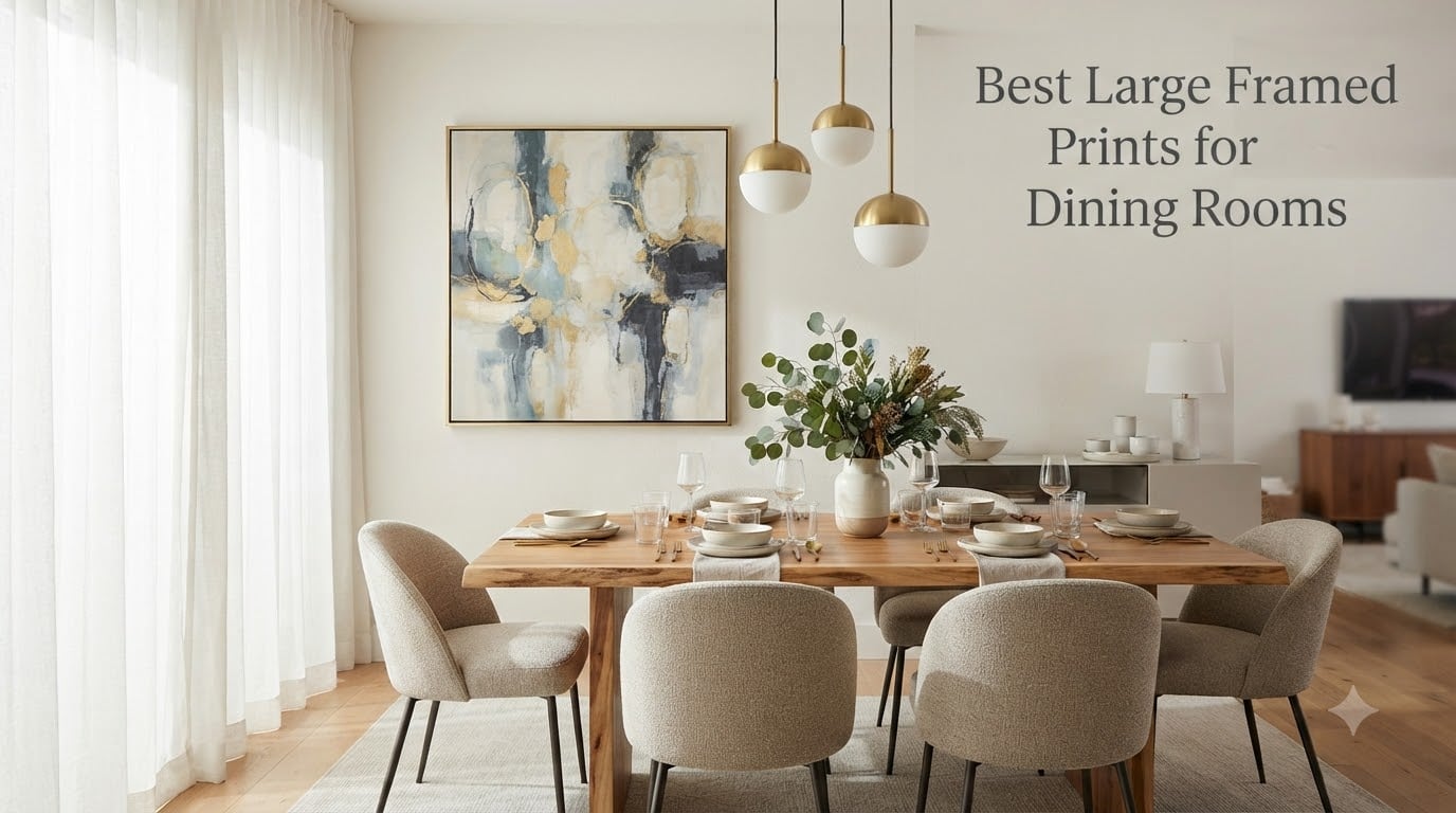 Best Large Framed Prints for Dining Rooms