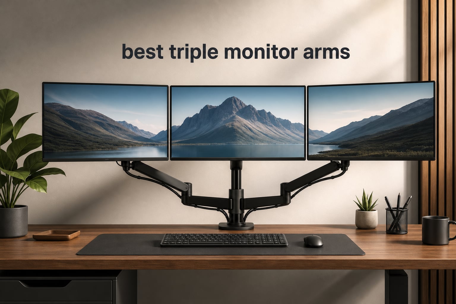 best triple monitor arms
