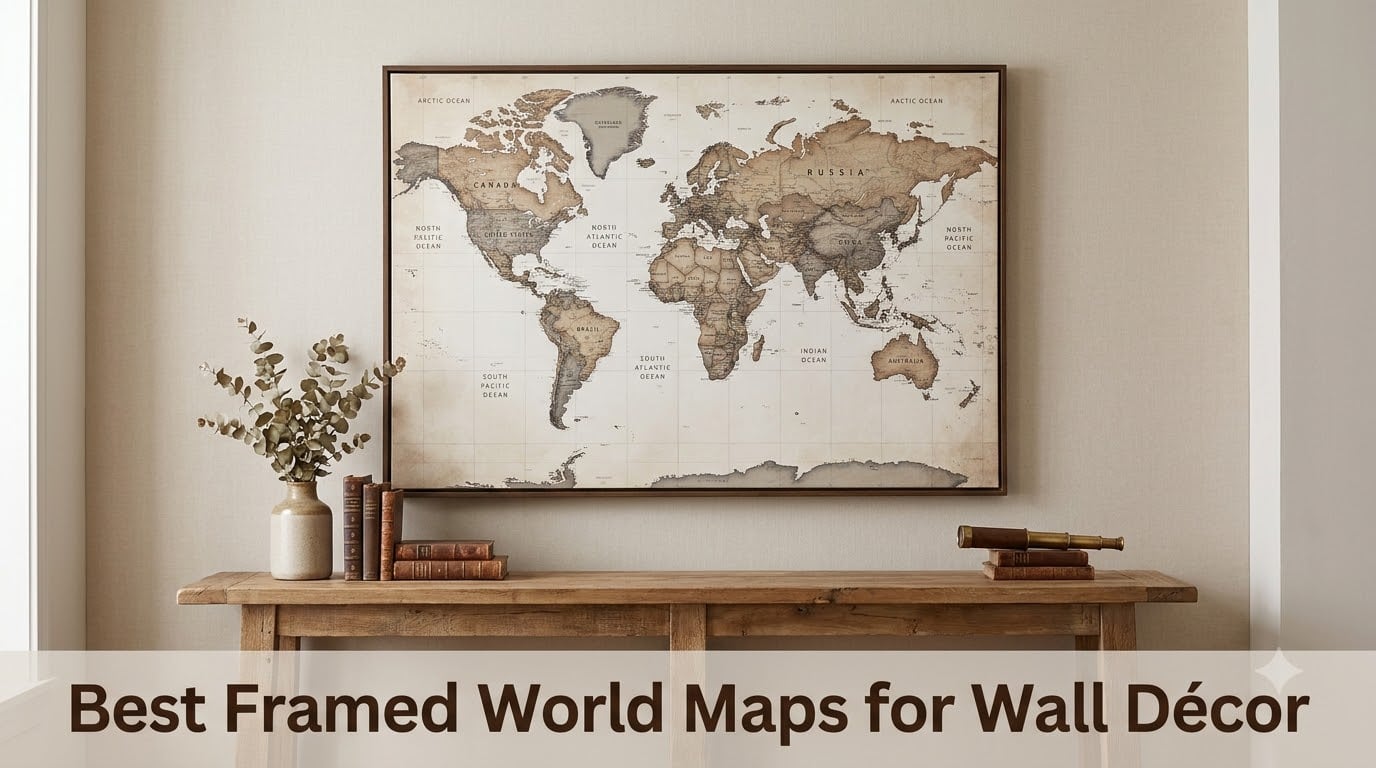 Best Framed World Maps for Wall Décor
