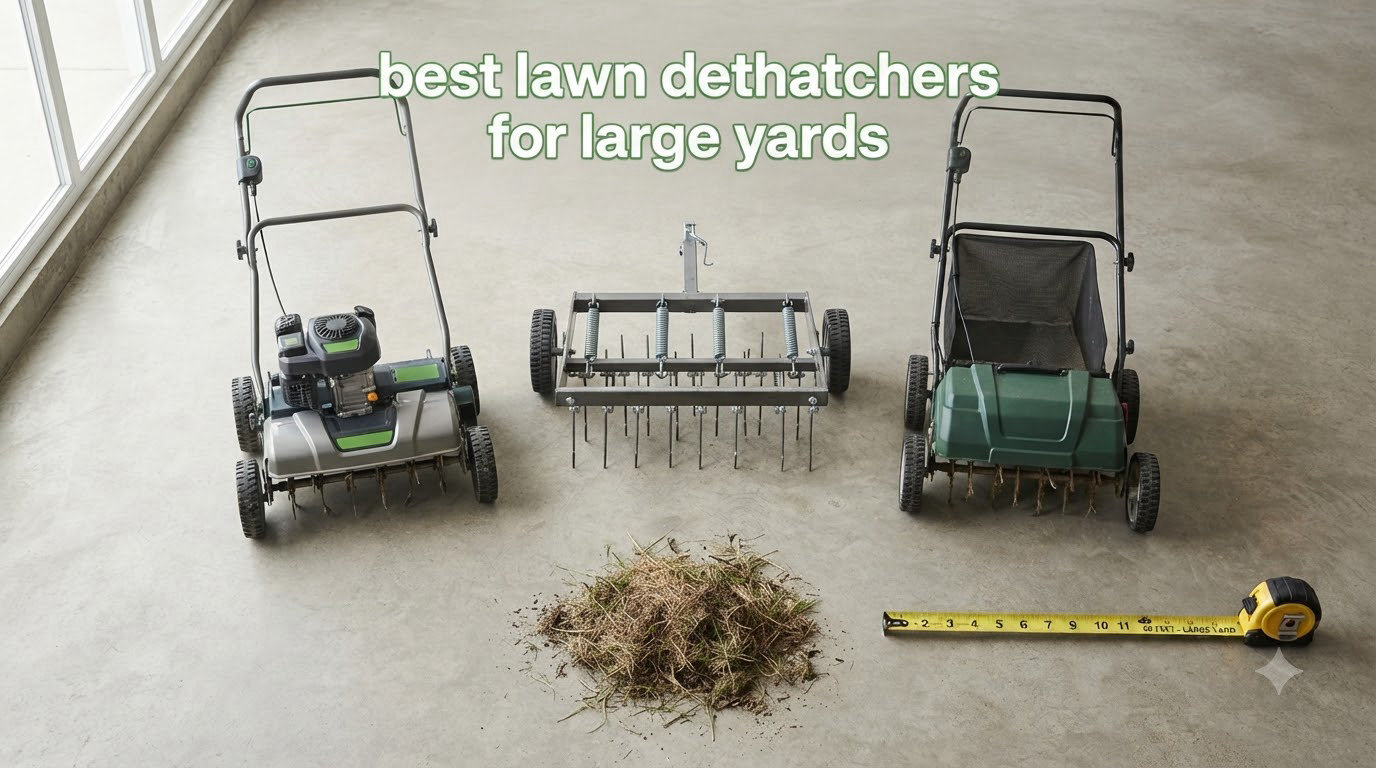 best lawn dethatchers for large yards