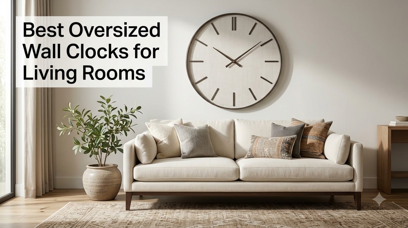 Best Oversized Wall Clocks for Living Rooms