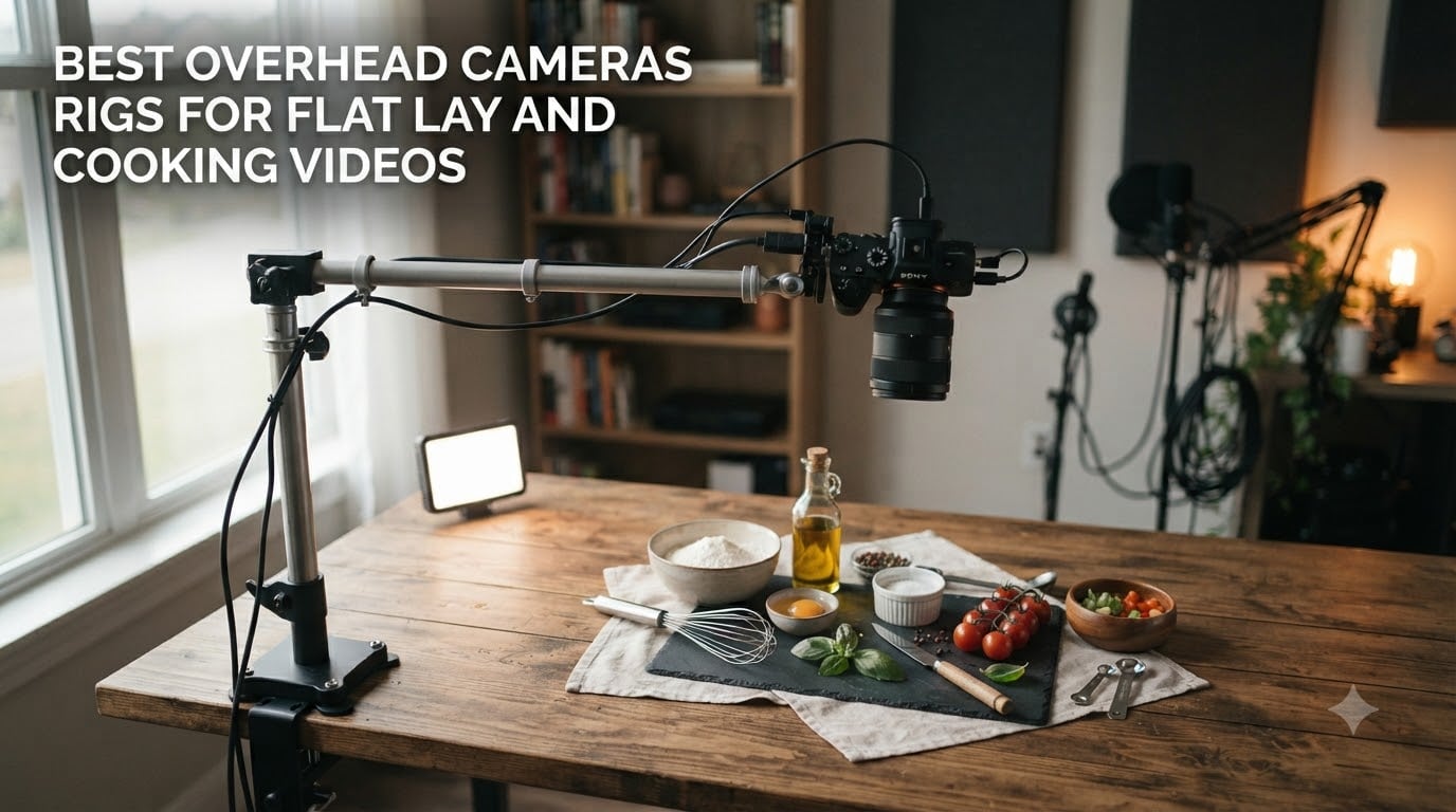 best overhead cameras rigs for flat lay and cooking videos