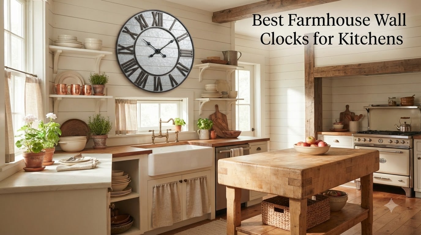 Best Farmhouse Wall Clocks for Kitchens