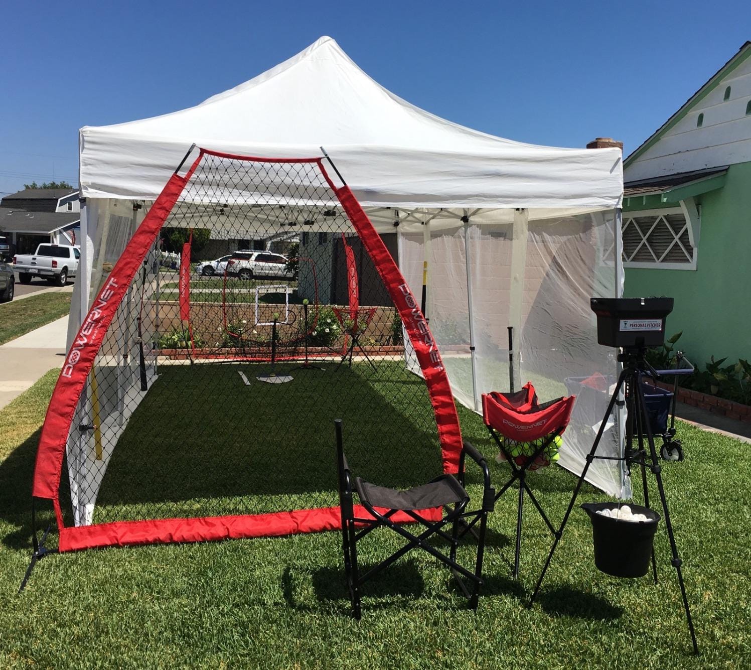 Personal Pitcher® Pro Pitching Machine w/48 Small Golf Ball Size Balls customer photo 1