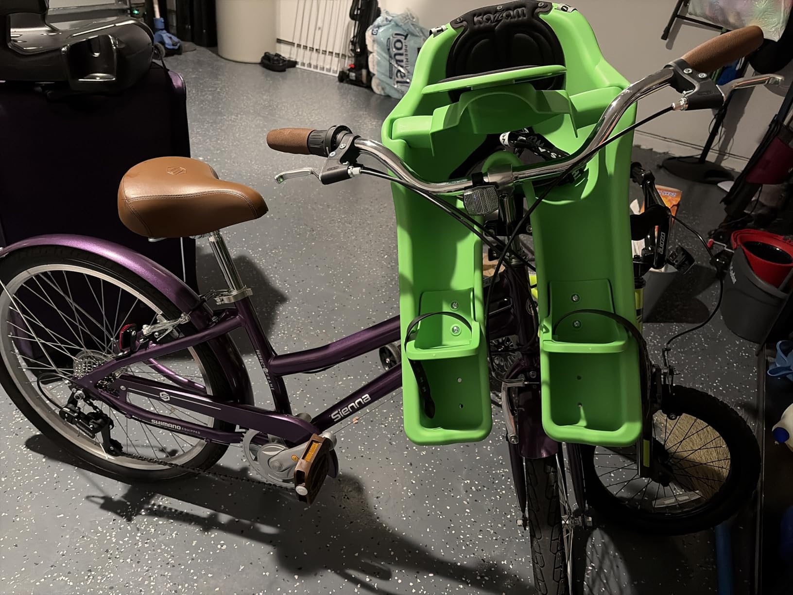iBert Front Mounted Child Seat with Patented Mounting for Easy and Secure Installation - Child’s Bike Seat with 3-Point Safety Harness and Adjustable Foot Cups - Durable Plastic Shell customer photo 1