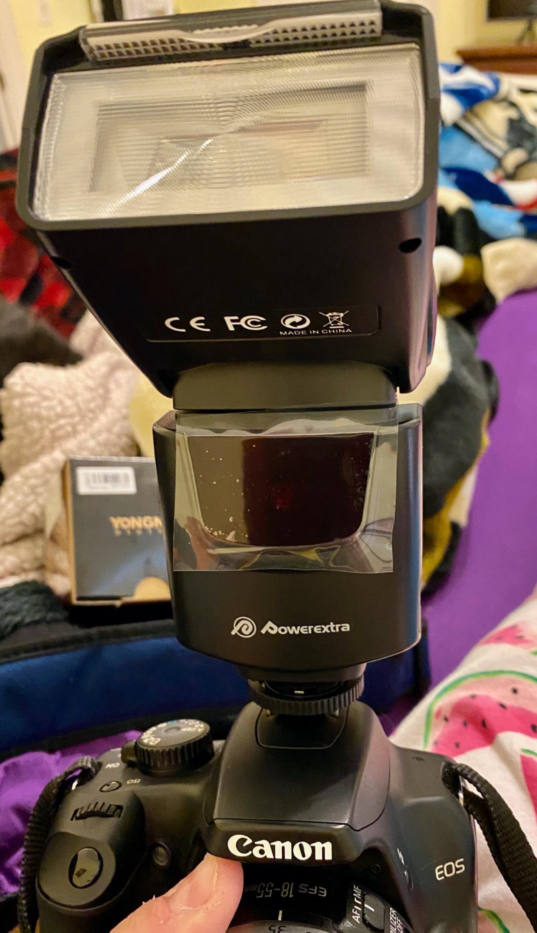 Powerextra DF-400 Speedlite Camera Flash for Nikon Pentax Samsung Fujifilm Olympus Panasonic Sigma Minolta Leica Sony DSLR Cameras and Others with Single-Contact Hotshoe customer photo 2