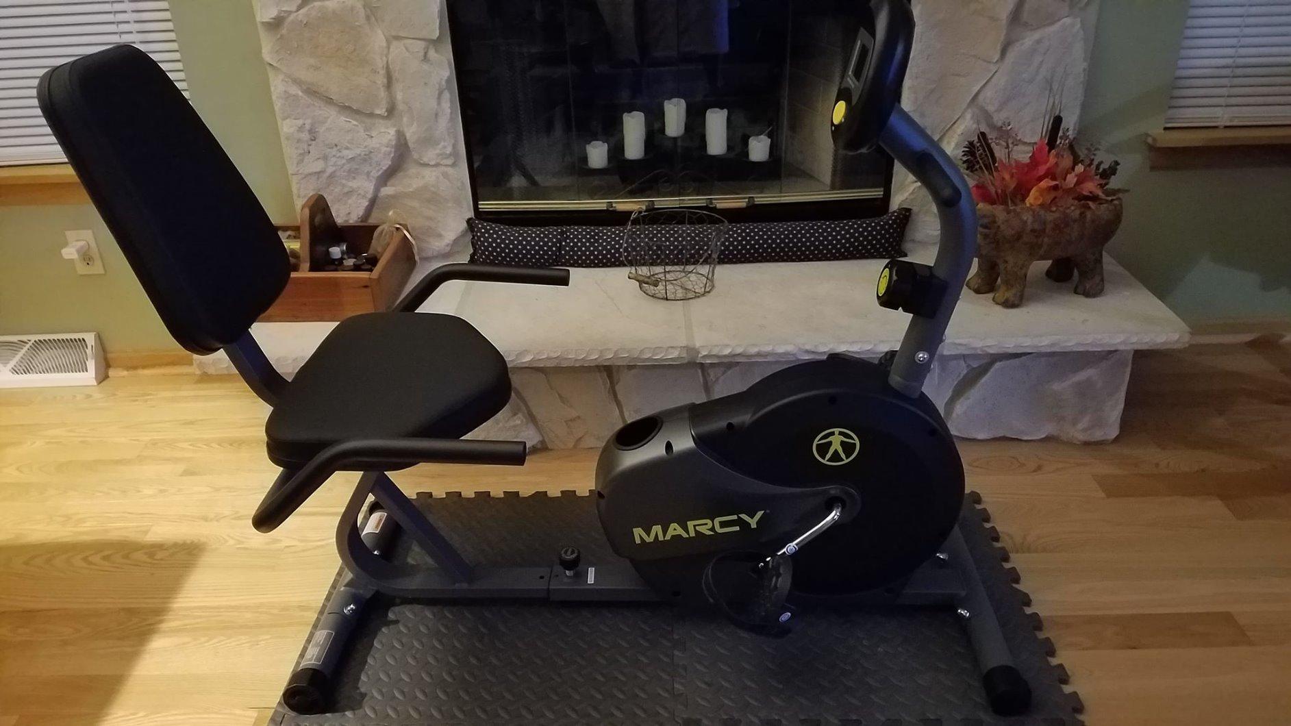 Marcy Magnetic Recumbent Bike with Adjustable Resistance and Transport Wheels NS-716R customer photo 2