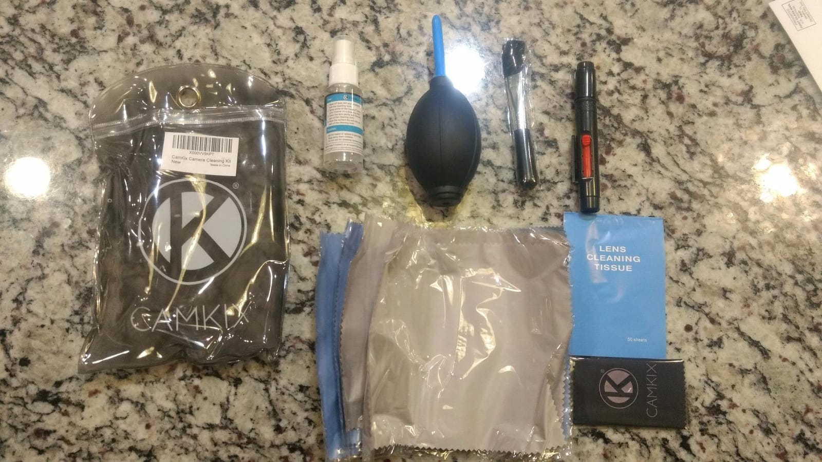 Camkix Camera Lens Cleaning Kit - Air Blower, 2in1 Lens Cleaning Pen, Cleaning Brush, Spray Bottle w/Cleaning Solution, Lens Cleaning Paper Tissue (50 Sheets), Microfiber Cleaning Cloths- for Lenses customer photo 1