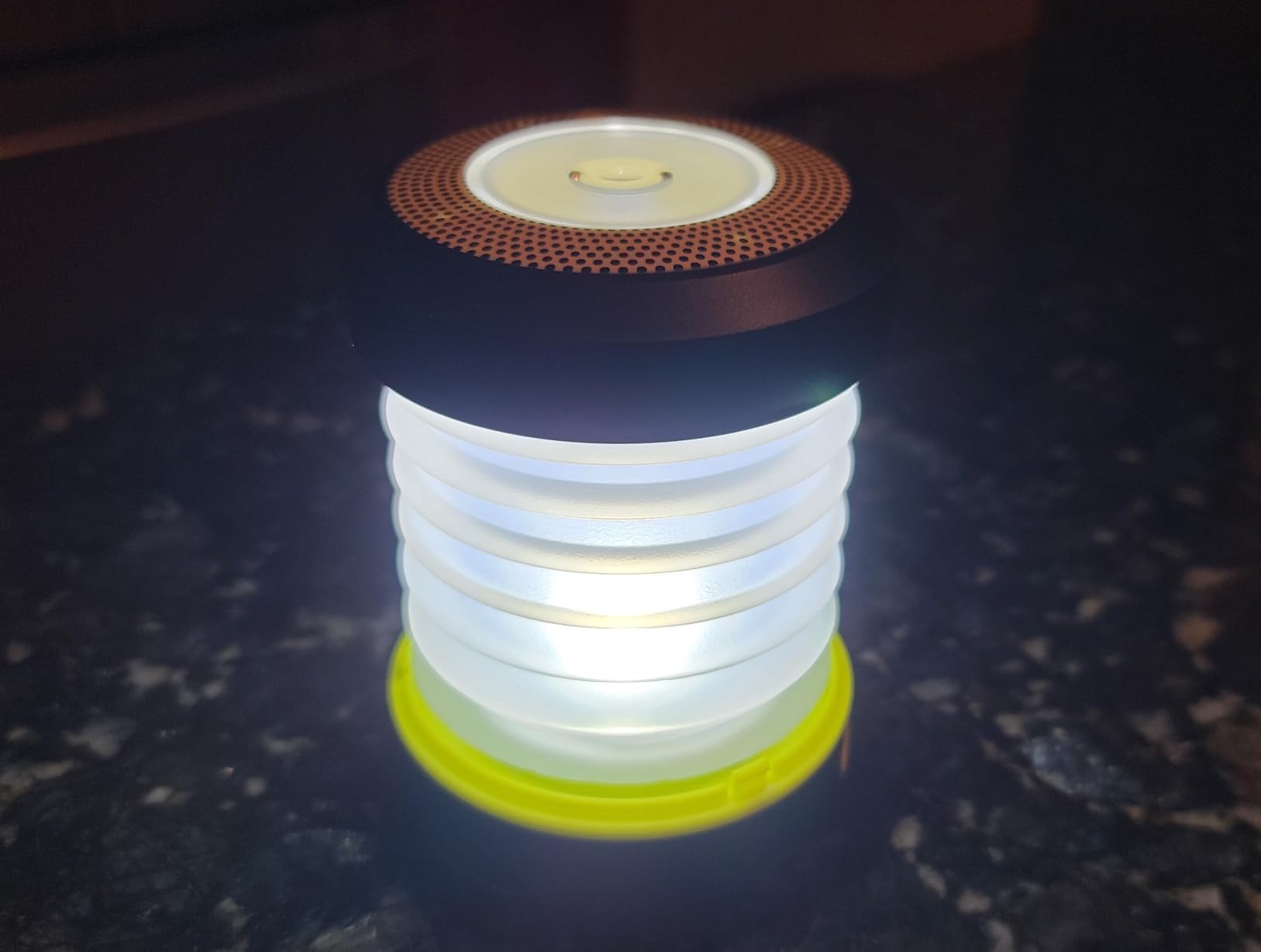 Kizen Outdoor Solar Lantern - Solar or Plug Rechargeable Lantern - Collapsible LED Light for Power Outages - Camping Essential Lamp for Tent Light, Hanging, or Flashlight customer photo 1