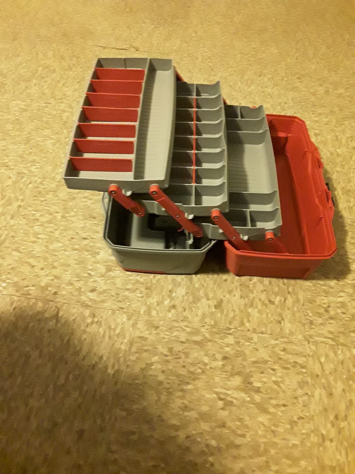Flambeau Outdoors 6383 3-Tray Tackle Box, 32 Compartments, Red and Gray customer photo 1