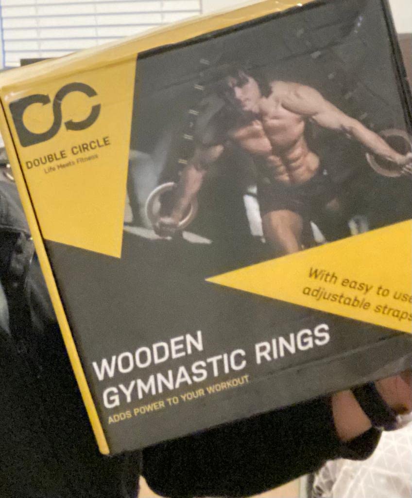 Double Circle Gymnastics Rings with Straps, Calisthenics Wooden Rings (Multi-Size) customer photo 1