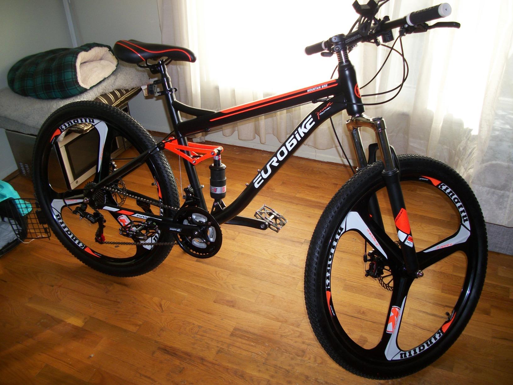 EUROBIKE Moutain Bike,21-Speed Bike,27.5-Inches Moutain Bike,Adult Bike,DualSuspension Bike (3-Spoke Wheel) customer photo 1