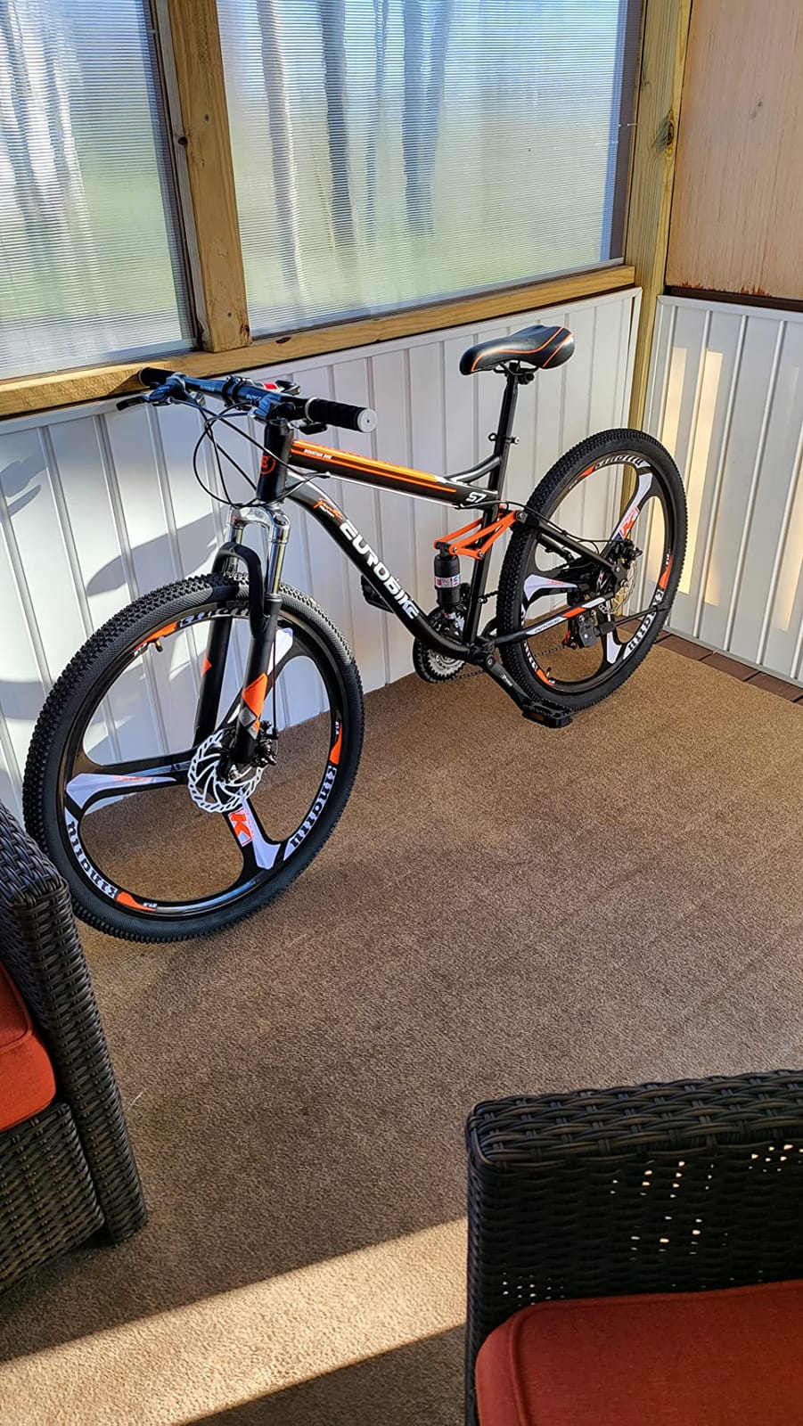 EUROBIKE Moutain Bike,21-Speed Bike,27.5-Inches Moutain Bike,Adult Bike,DualSuspension Bike (3-Spoke Wheel) customer photo 2