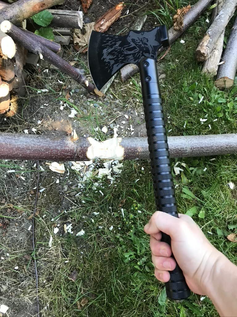 LIANTRAL Survival Camping Axe, Folding Tactical Hatchet Axe for Outdoor customer photo 2