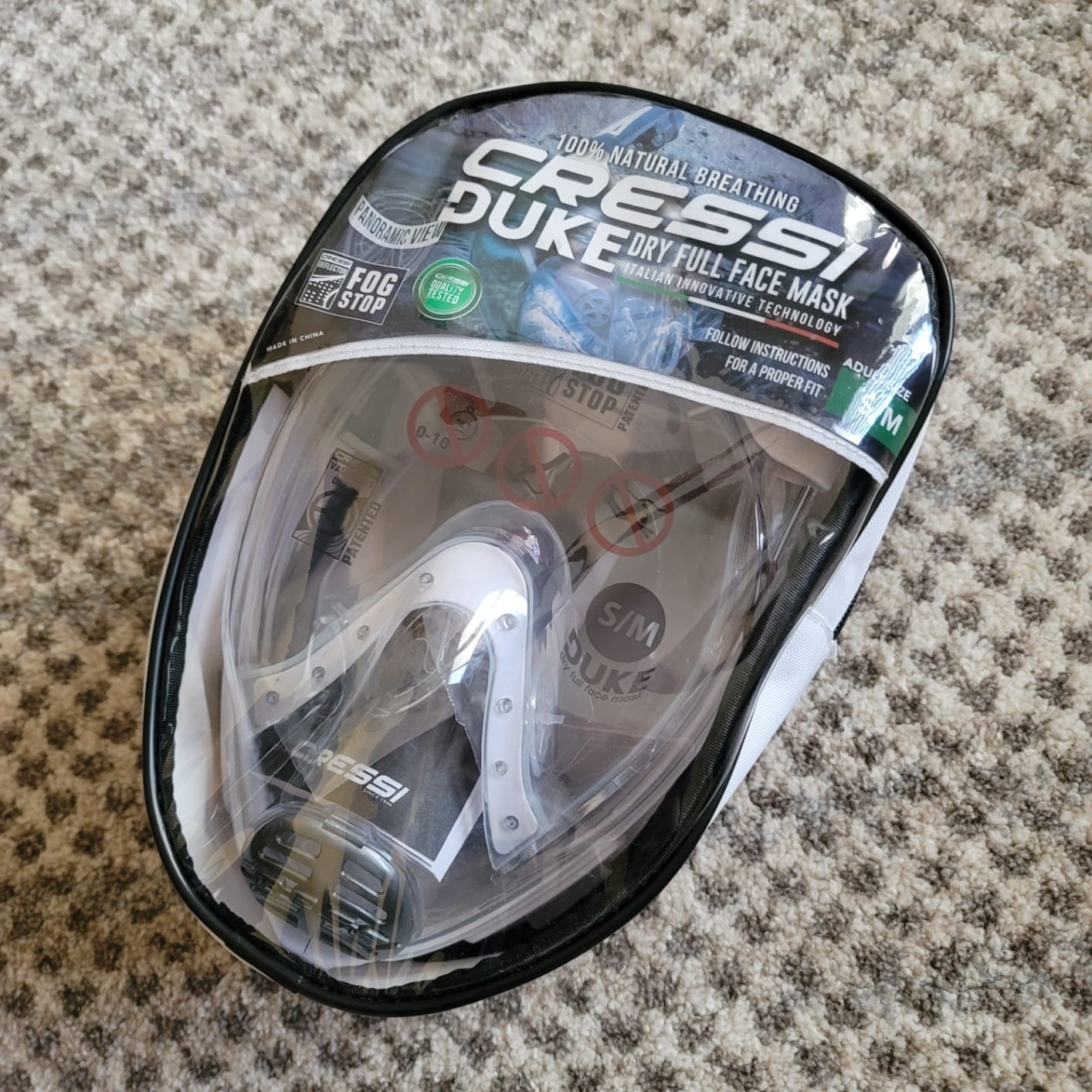 Cressi Adult Snorkeling Full Face Mask - Wide Clear View, Anti-Fog System - Easy Breathing: Safety First - New 2019 - Duke Dry: Designed in Italy: Quality Since 1946 customer photo 2