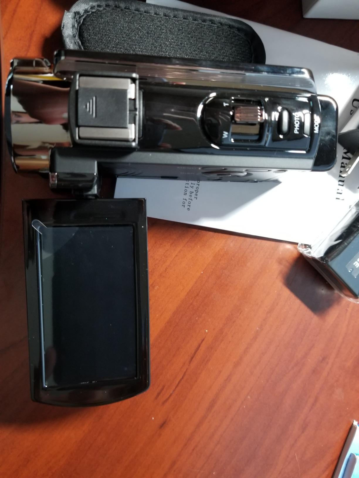 kicteck Video Camera Camcorder Digital Camera Recorder Full HD 1080P 15FPS | 24MP 3.0 Inch 270 Degree Rotation LCD 16X Zoom Camcorder with 2 Batteries(604s) customer photo 2