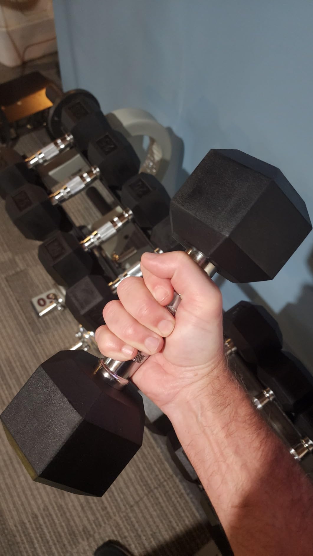 PAPABABE 150-600lb Dumbbell Set with Rack, Rubber Encased Home Gym customer photo 1