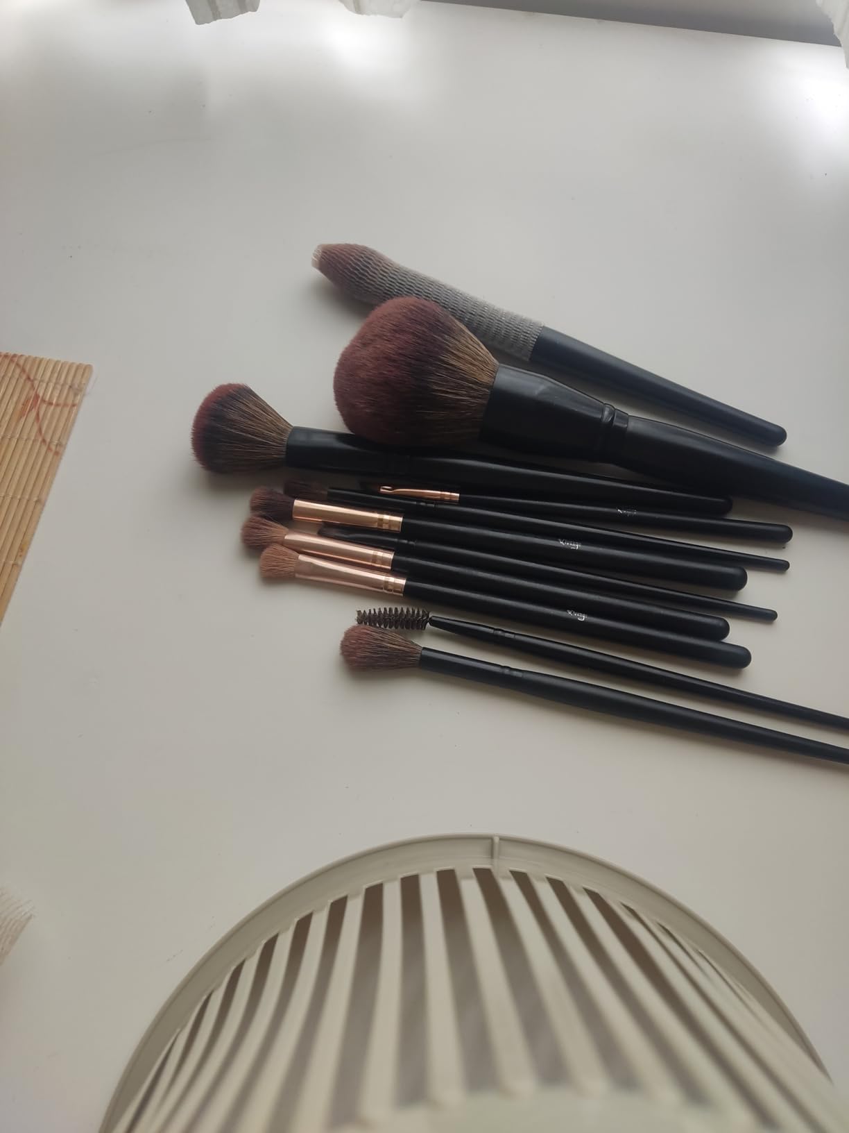 Jessup Full Makeup Brushes Set 13pcs, Professional Vegan Foundation Powder Contour Blush Highlight Eyeshadow Blending Concealer Spoolie EyeLiner Brush, Phantom Black T300 customer photo 2