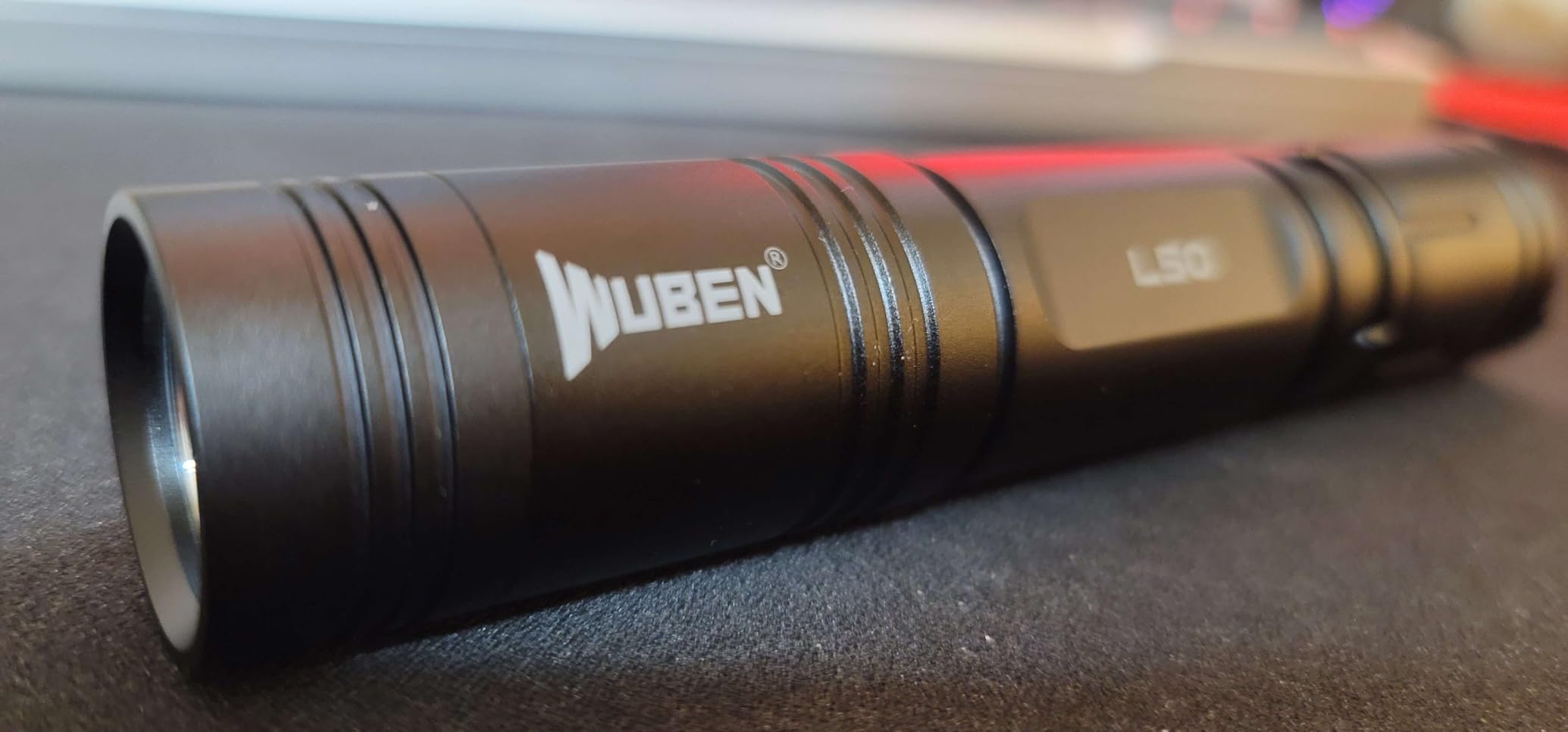 WUBEN L50 Rechargeable Tactical Flashlight, 1200 High Lumens Super Bright Handheld Flashlighs, IP68 with 5 Mode Pocket Light, LED Tail Switch Flash Light for Emergencie Camping Home Inspection Repair customer photo 2