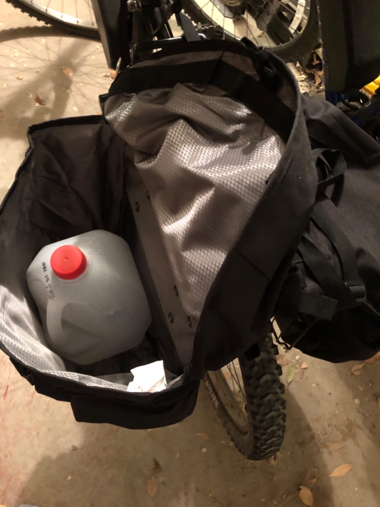 50L Bike Panniers, Waterproof Bicycle Rear Rack Bag with Rain Cover, Black customer photo 1