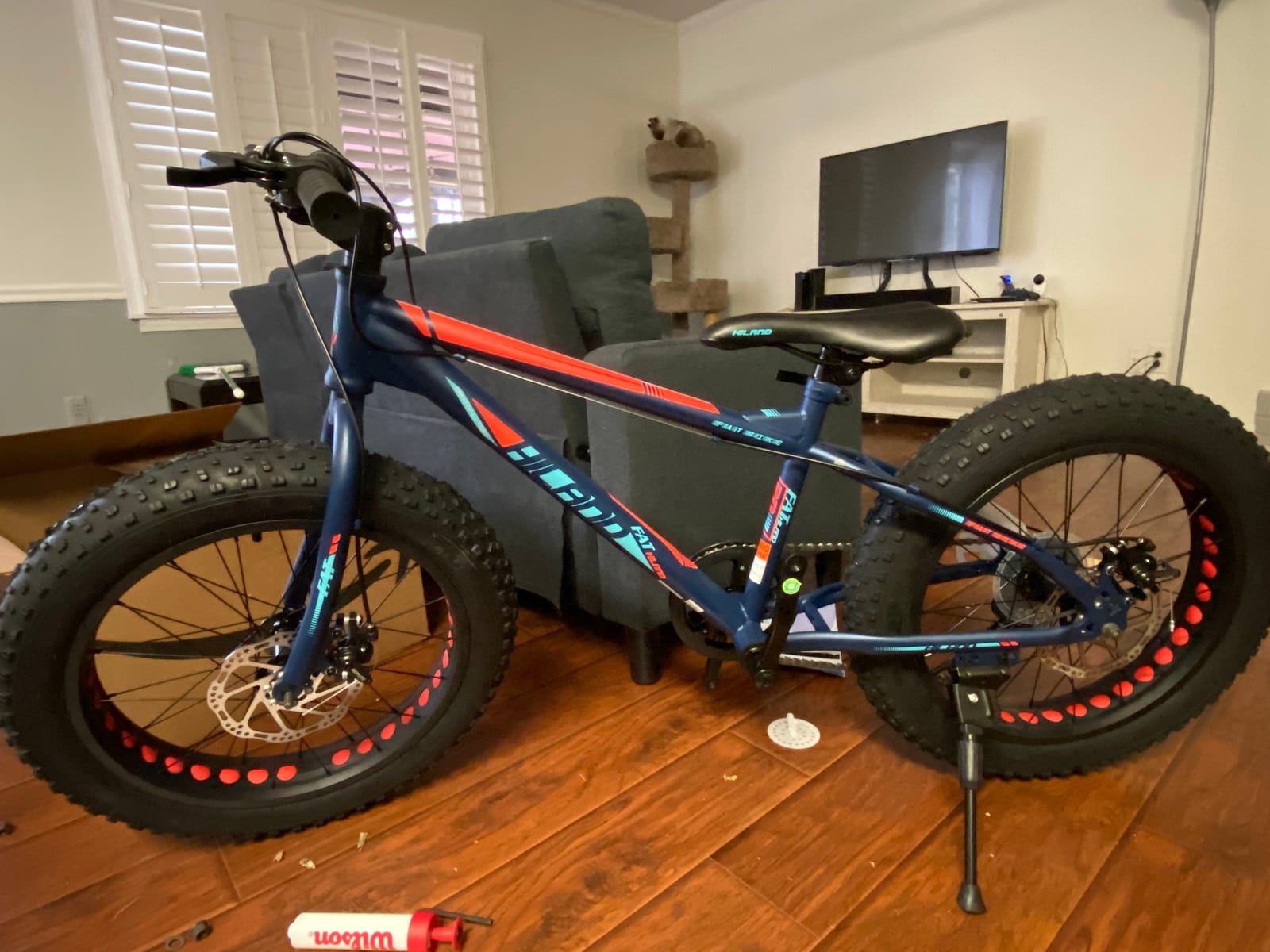 Hiland 20 Inch Kids' Bicycles Fat Tire Mountain Bike for Boys and Girls Age 5 + Years, Shimano 7-Speed, Dual-Disc Brake,Kids Beach and Snow Bicycle customer photo 1