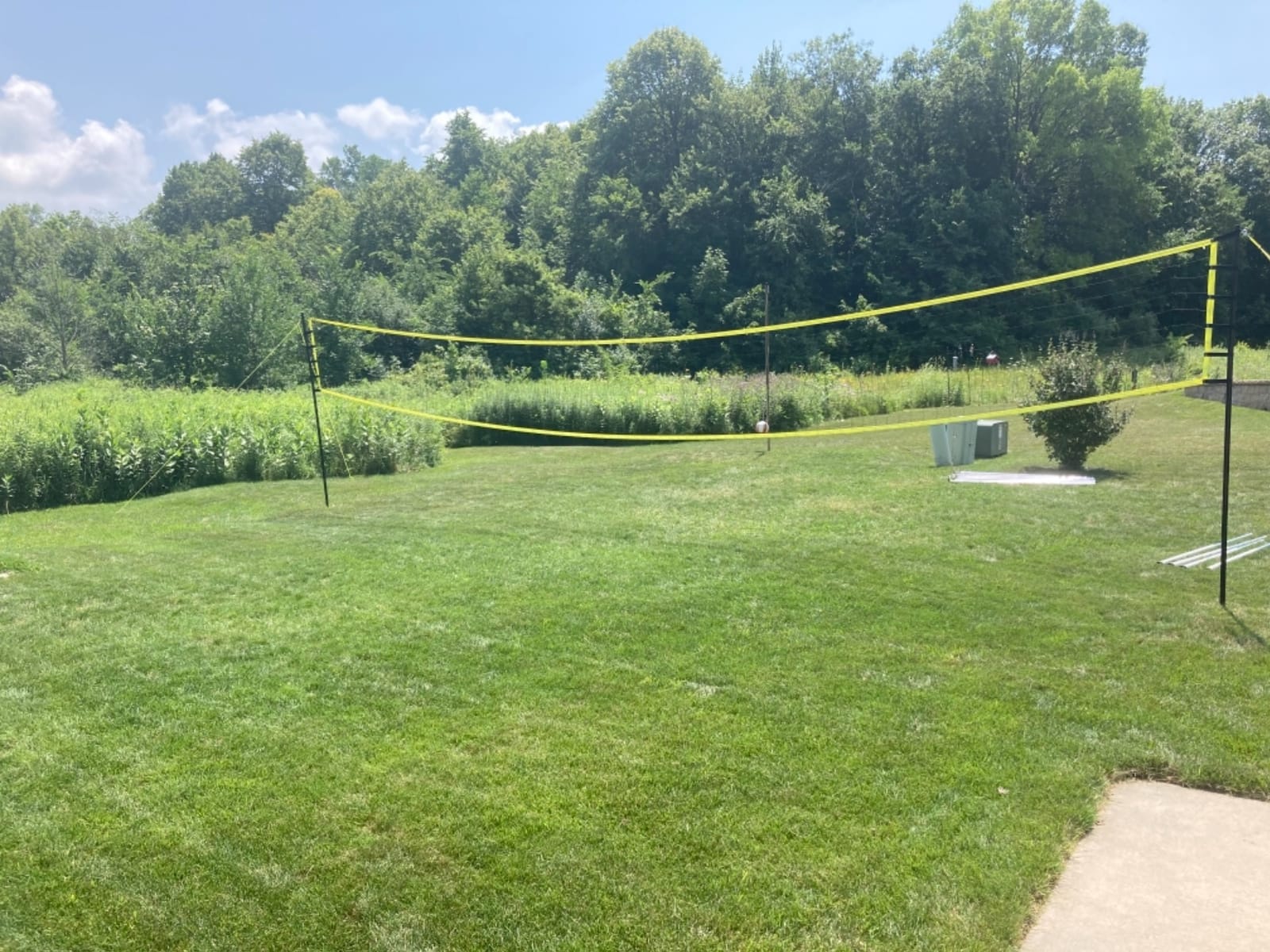 Outdoor Volleyball Net for Backyard, 32FT Anti-Sag Net with Steel Poles customer photo 2