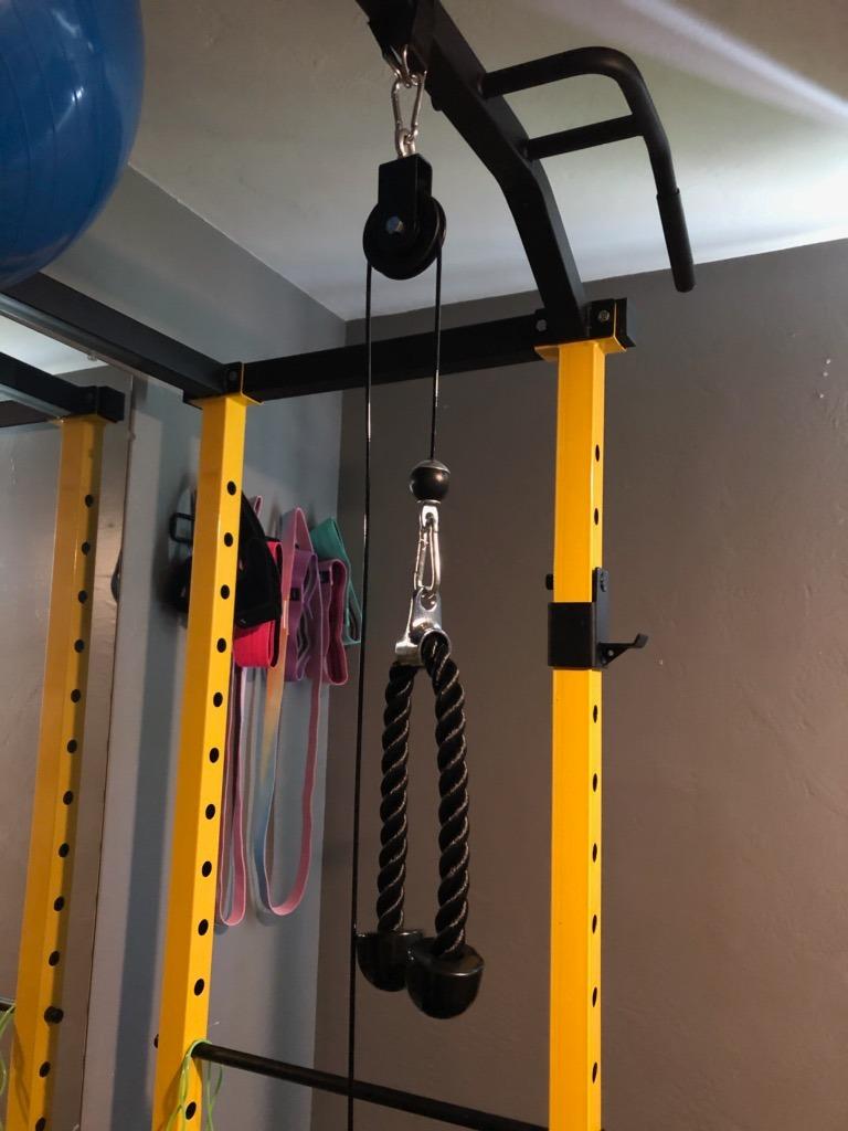 LFJ LAT Pull Down and Lift Weight Pulley System Cable Machine Pulley Attachment for Triceps Pull Down, Biceps Curl, Back, Forearm, Shoulder Home Gym Equipment customer photo 2