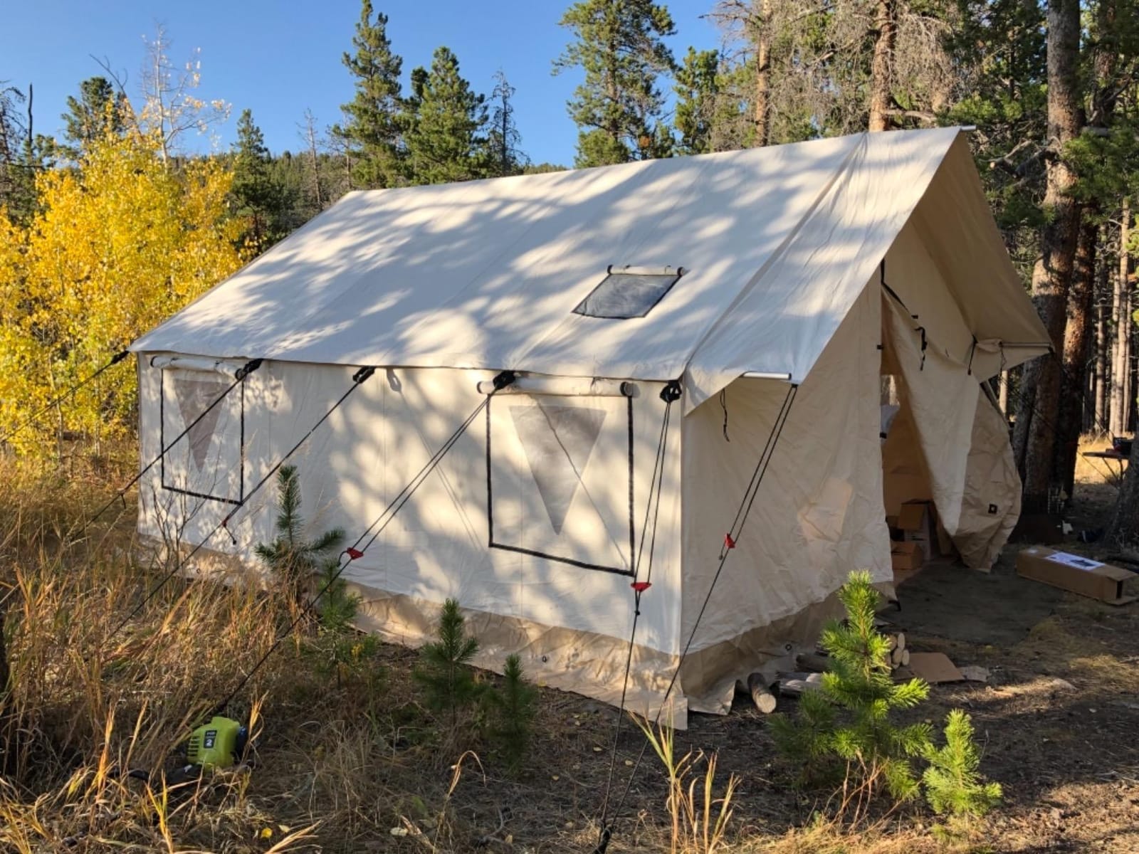 WHITEDUCK Alpha Canvas Wall Tent Waterproof 4 Season Outdoor Camping & Hunting Tent w/Heavy Duty Aluminum Frame, Best for Large Groups, Families & Outfitters, Fire Water Repellent customer photo 1