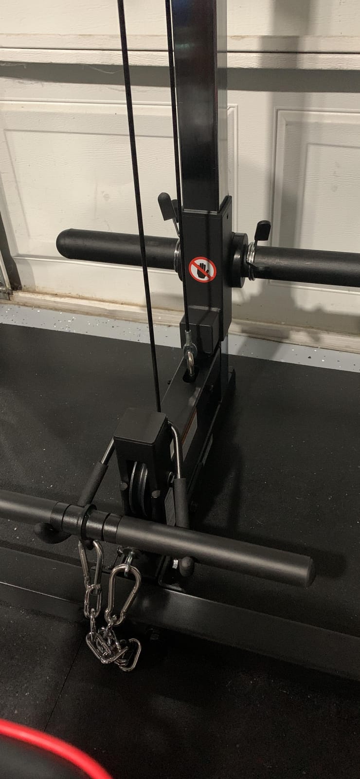 Sunny Health & Fitness LAT Pull Down Pulley System for Power Racks customer photo 1