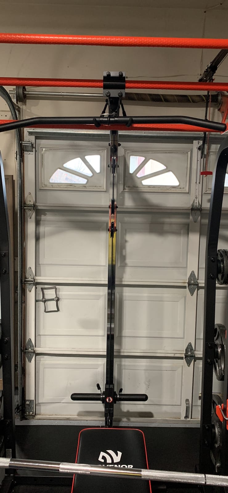 Sunny Health & Fitness LAT Pull Down Pulley System for Power Racks customer photo 2