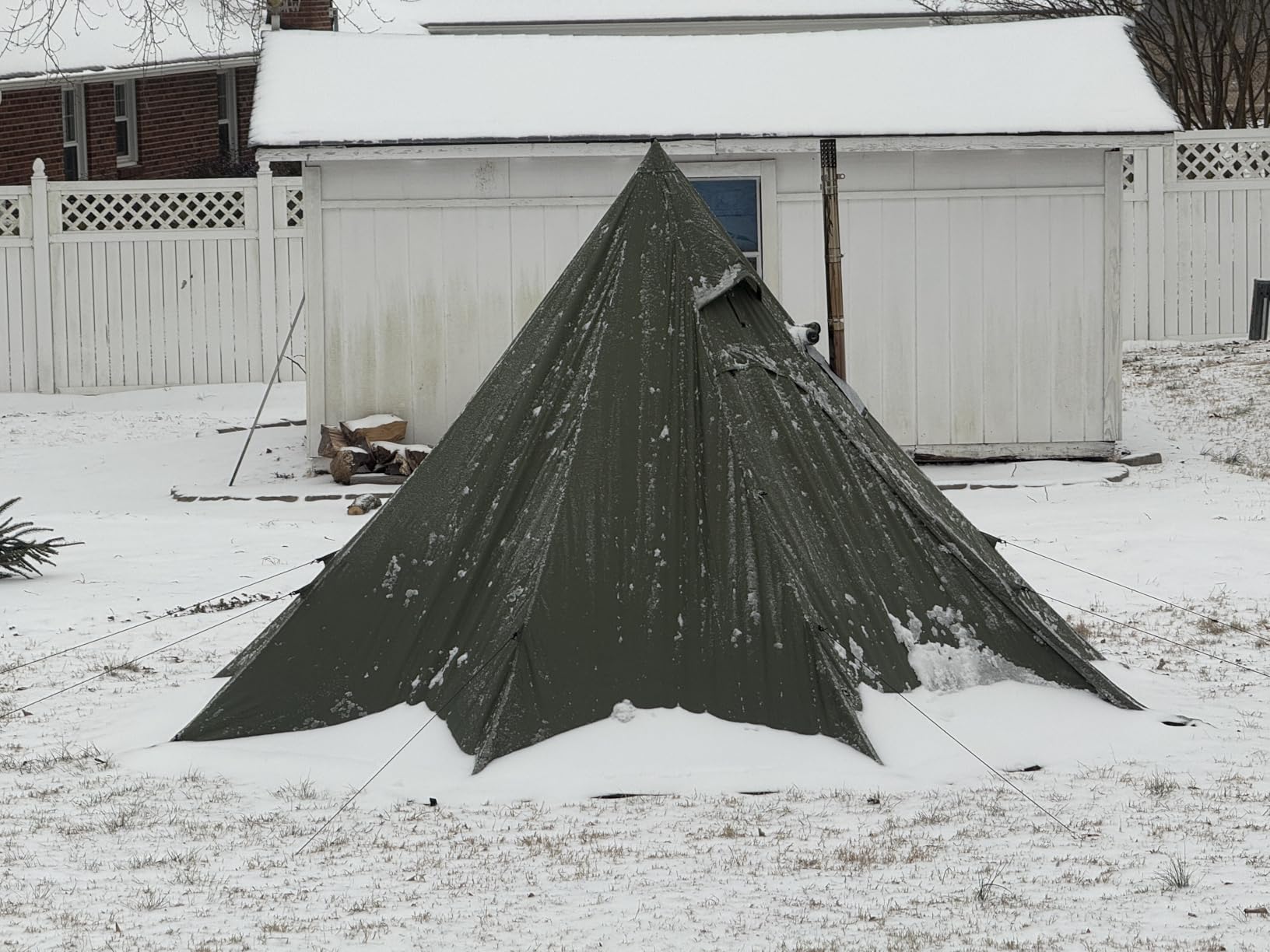 4 Persons 5lb Lightweight Tipi Hot Tents with Stove Jack, 7'3