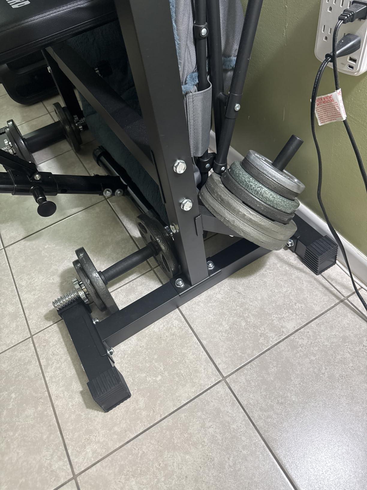 BangTong&Li Squat Rack Stand,Barbell Rack,Bench Press Rack Stand Home Gym Adjustable Weight Rack 550Lbs customer photo 1